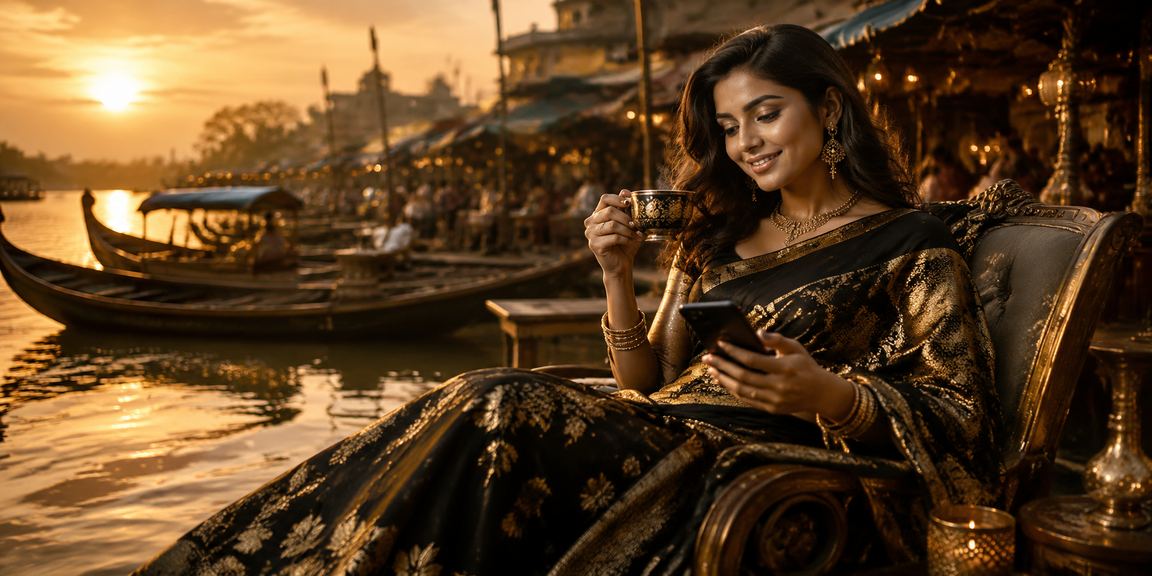 বগুড়ায় মোবাইলে ক্যাসিনো গেম উপভোগ করছেন একজন নারী