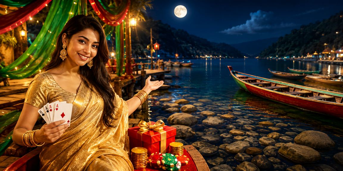 সিলেটে শাড়িতে taka baje রামি গেমের নতুন প্রোমোশন উপভোগ করছেন একজন নারী